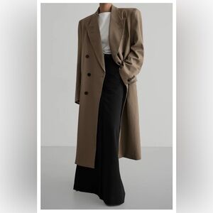 Frankie Shop | London Double Breasted Coat | Taupe